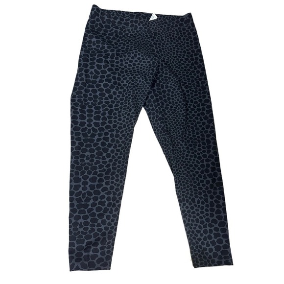 Soft Surroundings Have To Have Animal Print Leggings Womens Size PM Black Gray - Picture 1 of 5